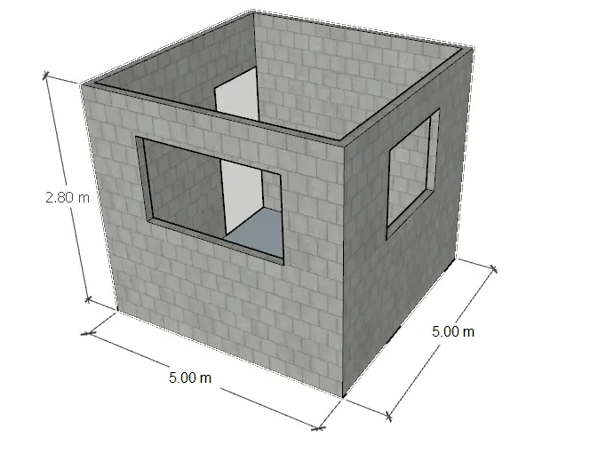 ▷ Cantidad de bloques: pared, cuarto - Arquitectura Civil